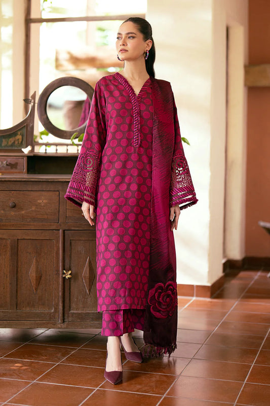 BAROQUE - 3 PIECE PRINTED KARANDI SUIT SV-1045