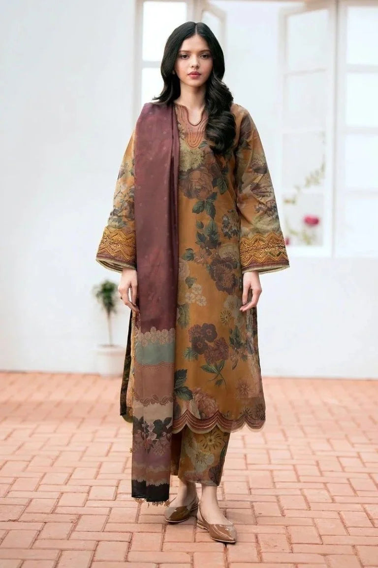 BAROQUE - 3 PIECE PRINTED KARANDI SUIT SV-1063