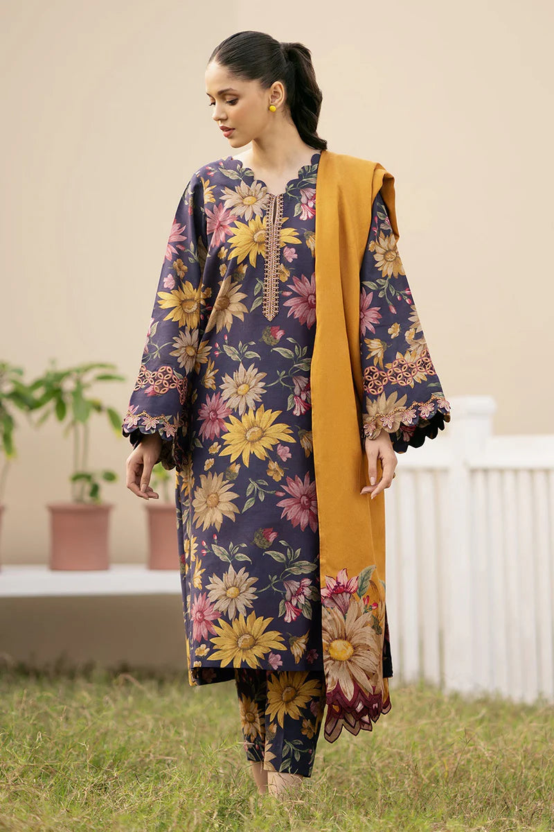 BAROQUE - 3 PIECE PRINTED KARANDI SUIT SV-1040