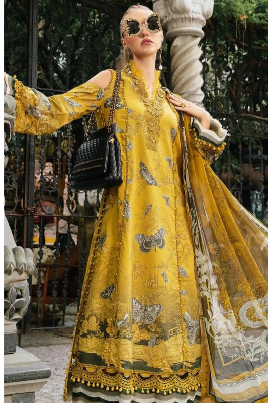 MARIA B - 3 PIECE PRINTED KARANDI SUIT  SV-1058