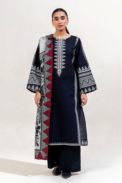 BEECHTREE 3 PIECE EMBROIDRED DHANAK SUIT SV-1073